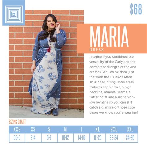 Lularoe Maria Sizing Chart Lularoe Maria Lularoe Styling Lularoe