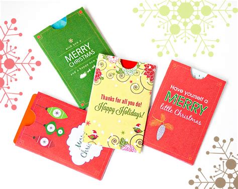 Free Holiday Gift Card Holder Printables