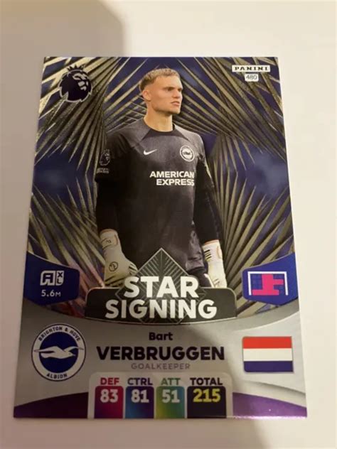 CARTA PANINI PREMIER League 2024 Bart Verbruggen Brighton Firma Stella