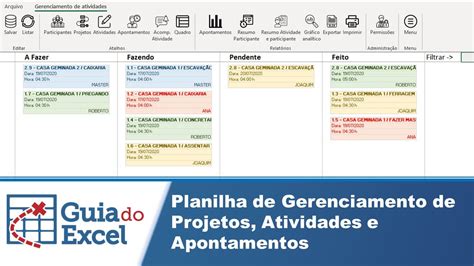 Planilha De Gerenciamento De Projetos Atividades E Apontamentos Sexiz Pix