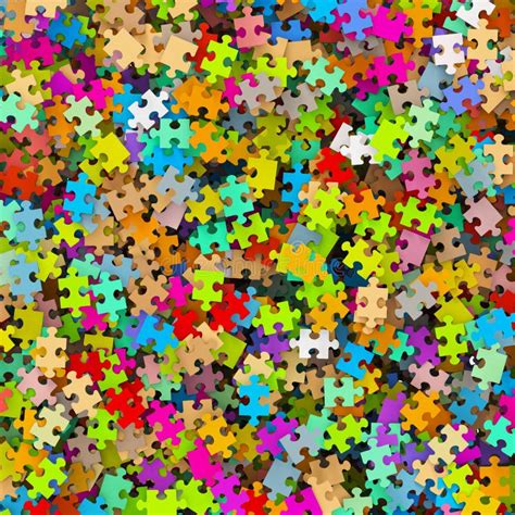 Colorful Jigsaw Puzzle Pieces Stock Illustration Illustration Of