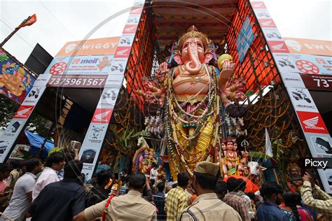 Image Of Sri Dwadashaditya Maha Ganapathi Idol In Khairatabad For