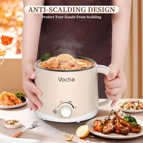 1 X Raw Customer Returns Vocha Electric Hot Pot With Keep Warm Functio