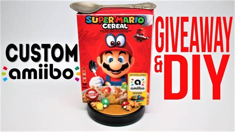 Diy Super Mario Cereal Custom Amiibo Giveaway Youtube