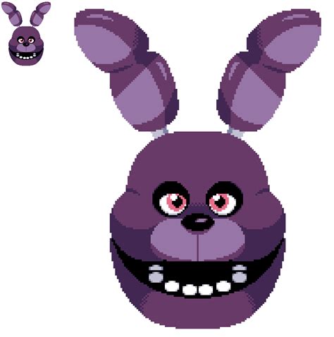 Happy 8th Anniversary Fnaf Heres Some Pixel Art Of Classic Bonnie To