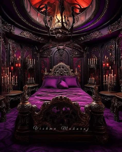 Pin On Quick Saves In 2024 Gothic House Gothic Bedroom Purple