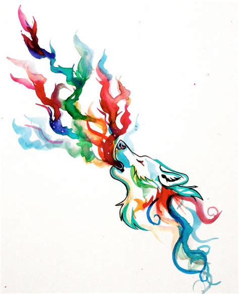 Rainbow Howl Tattoo By Katylipscomb On Deviantart