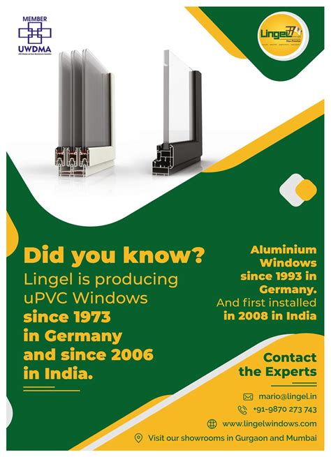 UPVC doors and windows, Windows and Fenestration, Lingel India