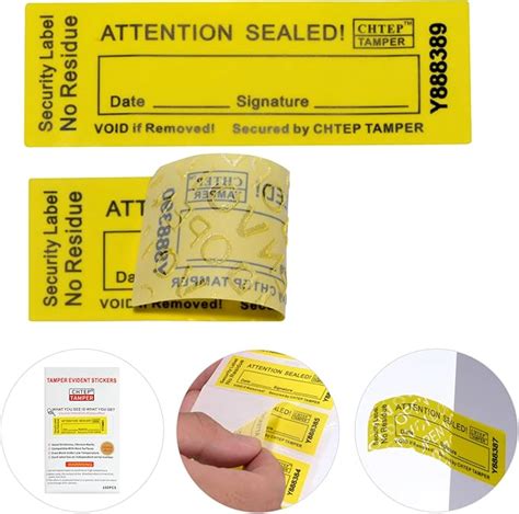 Amazon Pcs Tamper Evident Stickers No Residuetamper Evident