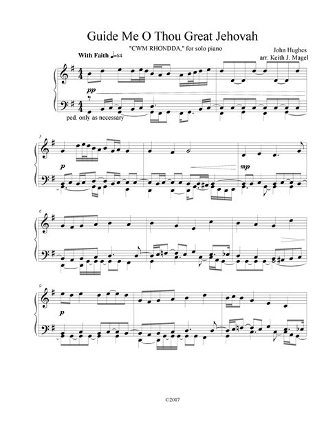 Guide Me O Thou Great Jehovah Arr Keith James Sheet Music Keith