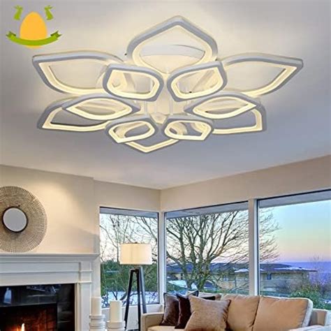 Ikk Led Modern Ceiling Light 34 Metal Acrylic Flush Mount Light Fixtures For Living Rooms