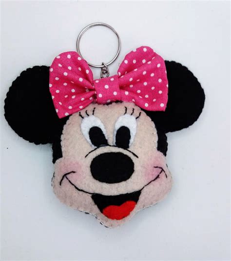 Chaveiro Minnie De Feltro Rosa Elo Produtos Especiais