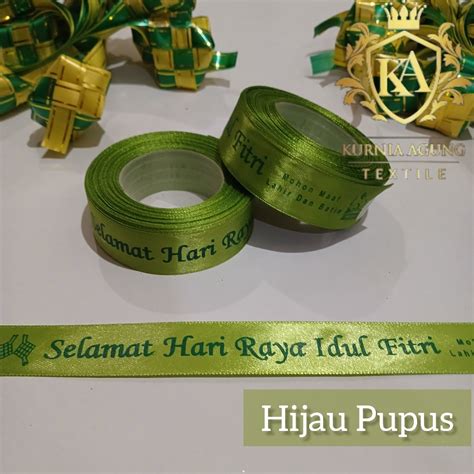 Jual Pita Satin Idul Fitri 2 5cm 1inch Meteran Pita Kado Parsel