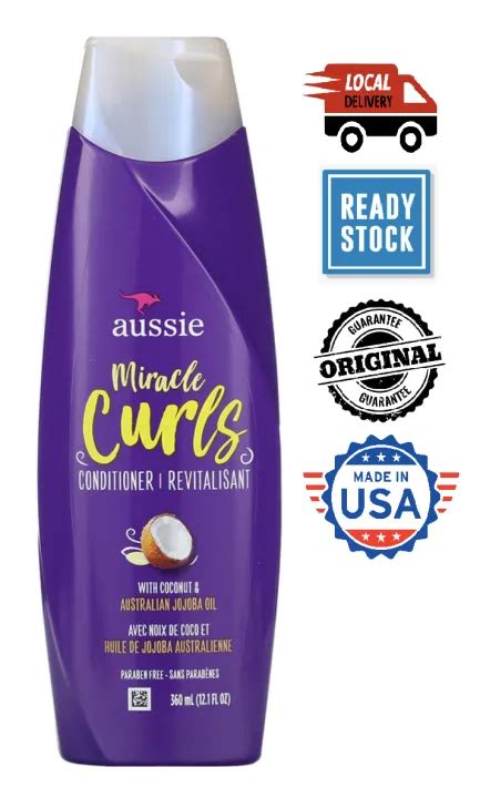 Ready Stocks Aussie Miracle Curls Conditioner Coconut Australian