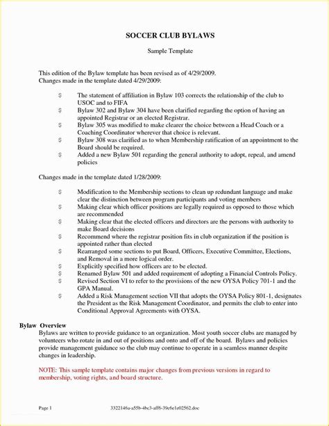 Hoa Bylaws Template