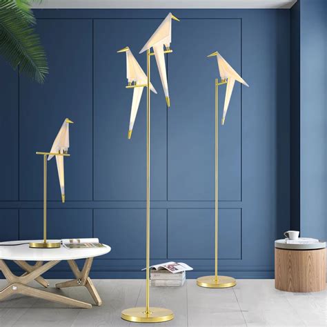 Nordic Designer Floor Lamp Origami Vogel Staande Lamp Voor Woonkamer