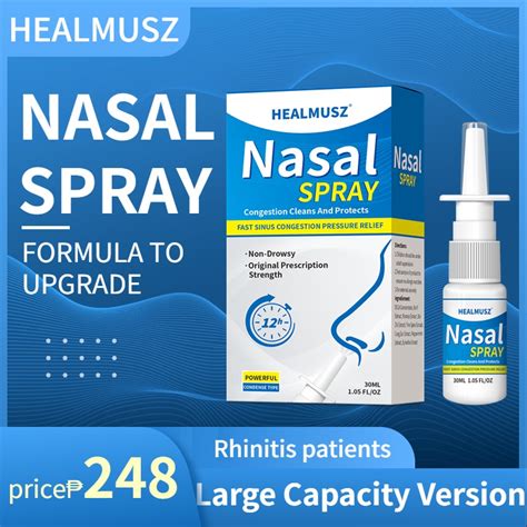 Nasal Spray Sinusitis Spray Chronic Rhinitis Spray For Kids & Adults Congestion Cleans Spray ...