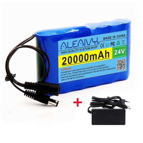 ALEAIVY Portable 24V 20000mah Lithium Battery Rechargeable Battery Pack