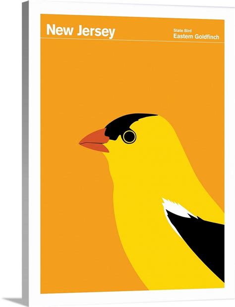 State Posters New Jersey State Bird Eastern Goldfinch Wall Art