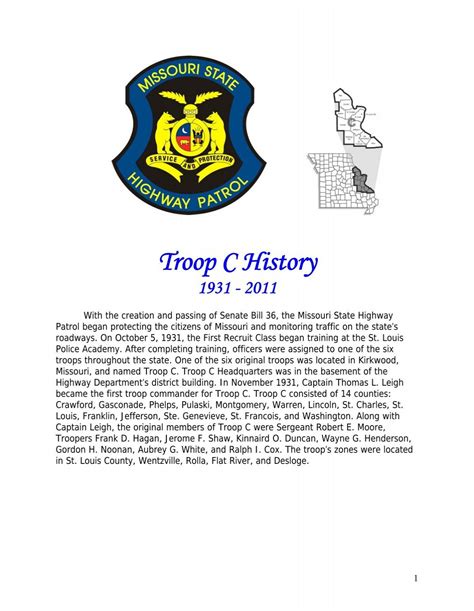 Troop C History - Missouri State Highway Patrol