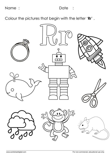 Free Letter R Worksheet For Kindergarten Download Free Letter R