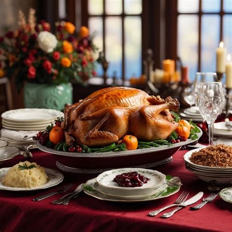 Premium Photo A Bountiful Thanksgiving Feast