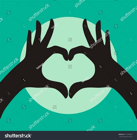 Hand Giving Love Symbol Stock Vector Illustration 119730922 : Shutterstock