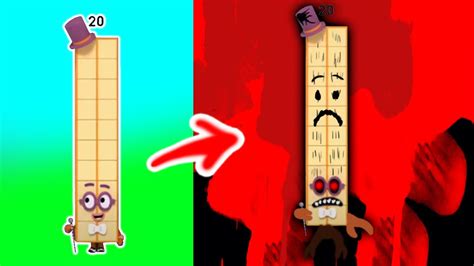 Numberblocks NEW Design 2020 Number 20 HORROR VERSION - YouTube