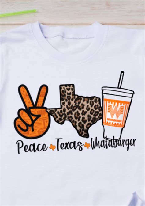 Peace Texas Whataburger Shirt Etsy