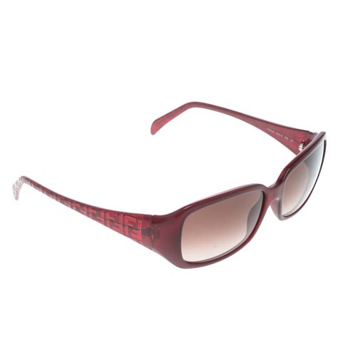 Fendi Bordeaux Burgundy Gradient Fs5146 Rectangle Sunglasses Fendi The Luxury Closet