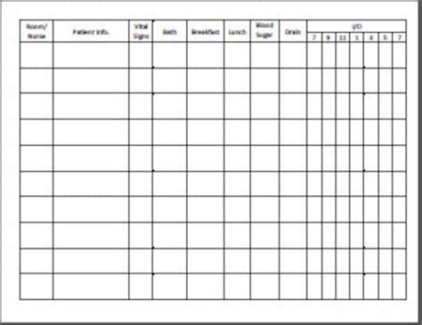 Cna Daily Report Sheet Instant Download