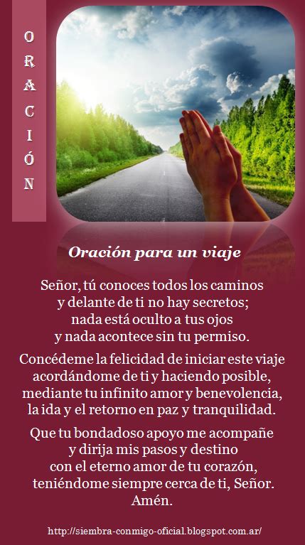 Oración para un viaje ORACIONES VARIAS Oraciones Oraciones para