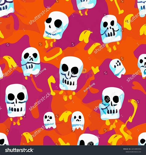 This Cartoon Patterned Illustration Features Wacky Stock Illustration ...