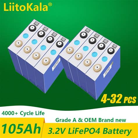 4 St Cke LiitoKala GRADE EINE NEUE 3 2 V 90Ah 105Ah Lifepo4 Batterie