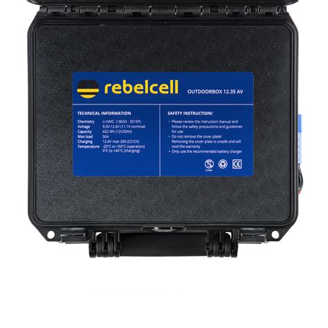 Rebelcell Outdoorbox 12 35 AV Met 12V35 AV Li Ion Accu 9 0 12 6V