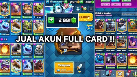 Jual Akun Clash Royale Termurah Full Card Max Card Deck Hock