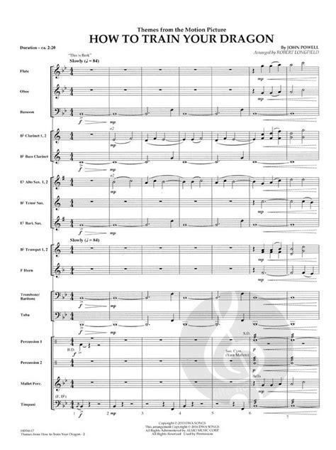 Themes From How To Train Your Dragon (John Powell) » Sheet Music for ...