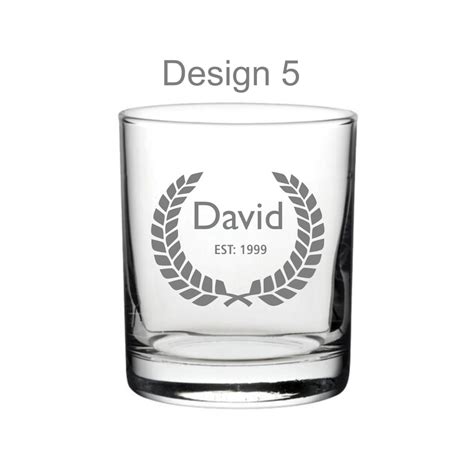 Personalised Whisky Glass Engraved Custom Glassware Etsy Uk