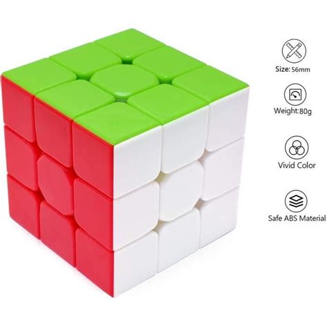 Enfants Adultes Cadeau De Vacances Speed Cube 3x3x3 Stickerless Magic