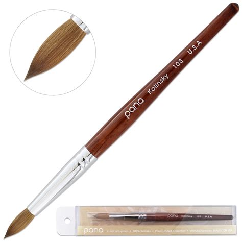 Pana Usa Acrylic Nail Brush Pure Kolinsky Hair Mahogany Wood