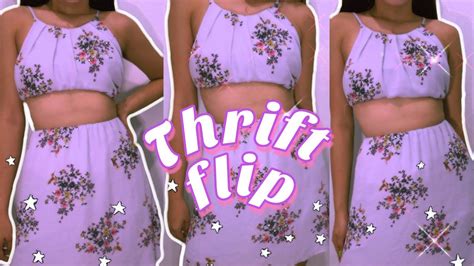 Thrift Flip With Me 2 Two Piece Transforming Old Dress Youtube