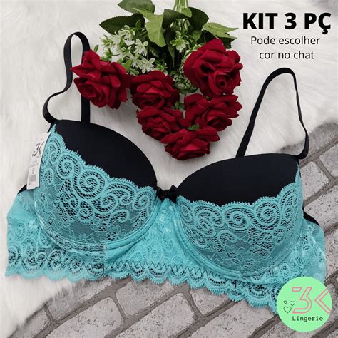 KIT sutiã bojo e renda luxo PLUS SIZE e REGULAR lingerie sutian