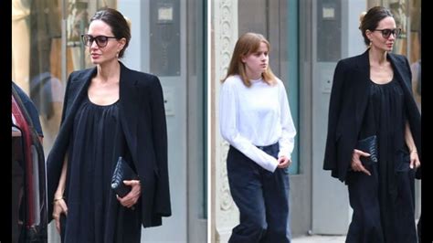 Angelina Jolie Wows In All Black As She Steps Out With New Assistant