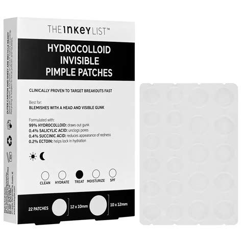 The Inkey List Hydrocolloid Invisible Pimple Patches Parches Para El Acné Invisibles