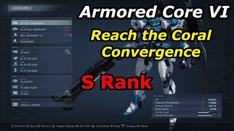 Armored Core S Rank Reach The Coral Convergence Youtube