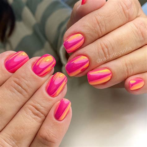 20 Cute Short Summer Nails To Inspire You In 2024 Pink Chrome Nails