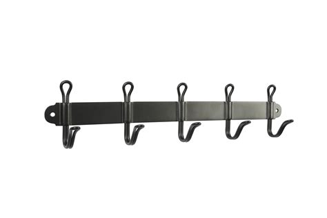 Mainstays 14 1 2 In Wall Mounted Metal Hook Rack 5 Single Hooks