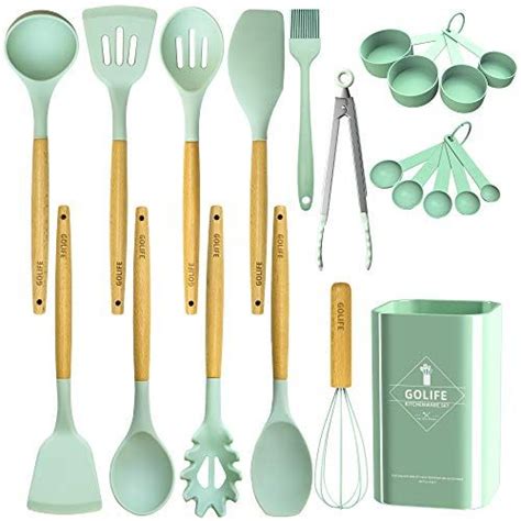 Golife Kitchen Utensil Set Pcs Silicone Kitchen Cooking Utensil Set