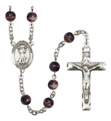 St Francis Of Assisi Rosary Brown R01143