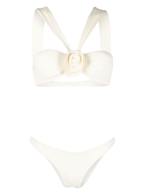 La Reveche Flower Detail Bikini Set Farfetch